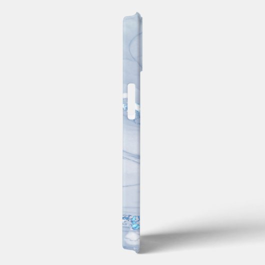 Modern Stone Dusty Blue Marble Case-Mate iPhone Case (Achterkant / Rechts)