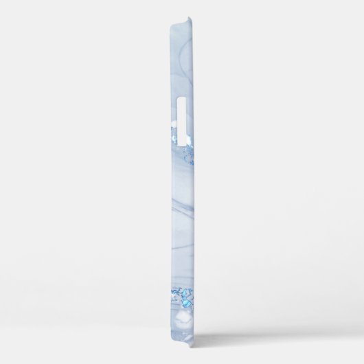 Modern Stone Dusty Blue Marble Case-Mate iPhone Case (Achterkant / Rechts)