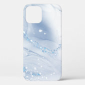 Modern Stone Dusty Blue Marble Case-Mate iPhone Case (Achterkant)