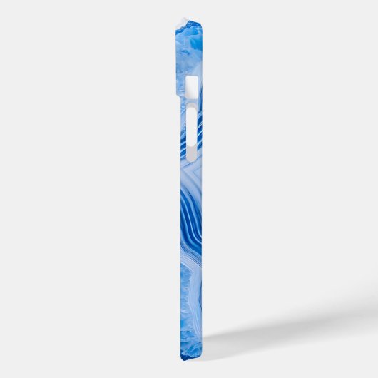 Modern Stone Dusty Blue Marble Case-Mate iPhone Case (Achterkant / Links)