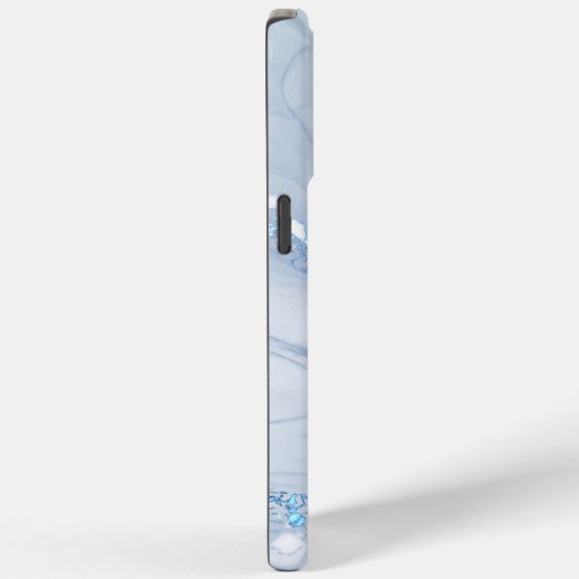 Modern Stone Dusty Blue Marble Case-Mate iPhone Case (Achterkant / Rechts)