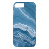 Modern Stone Dusty Blue Marble Case-Mate iPhone Case (Achterkant)
