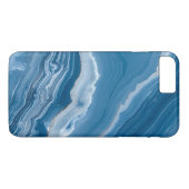 Modern Stone Dusty Blue Marble Case-Mate iPhone Case (Achterkant (Horizontaal))