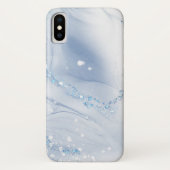 Modern Stone Dusty Blue Marble Case-Mate iPhone Case (Achterkant)