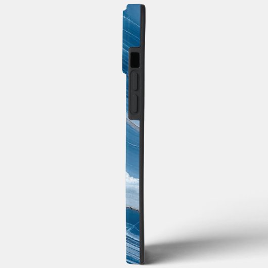 Modern Stone Dusty Blue Marble Case-Mate iPhone Case (Achterkant / Links)