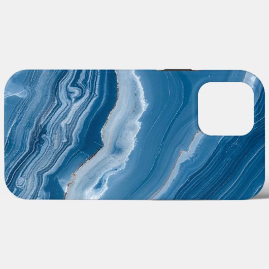 Modern Stone Dusty Blue Marble Case-Mate iPhone Case (Achterkant (horizontaal))