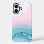 Modern Stone Dusty Blue Marble Case-Mate iPhone Case (Achterkant)