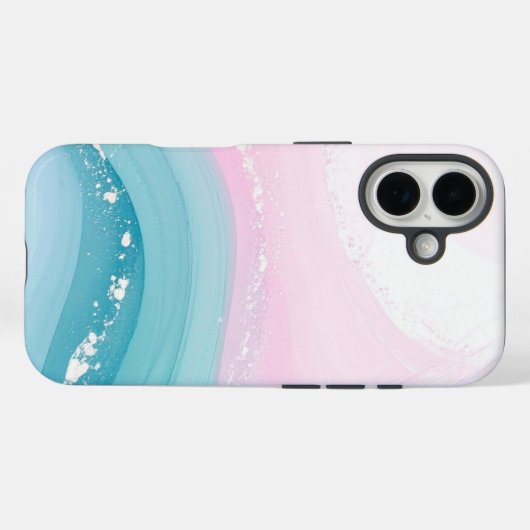 Modern Stone Dusty Blue Marble Case-Mate iPhone Case (Achterkant (horizontaal))