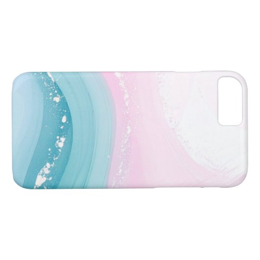 Modern Stone Dusty Blue Marble Case-Mate iPhone Case (Achterkant (Horizontaal))