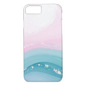 Modern Stone Dusty Blue Marble Case-Mate iPhone Case (Achterkant)