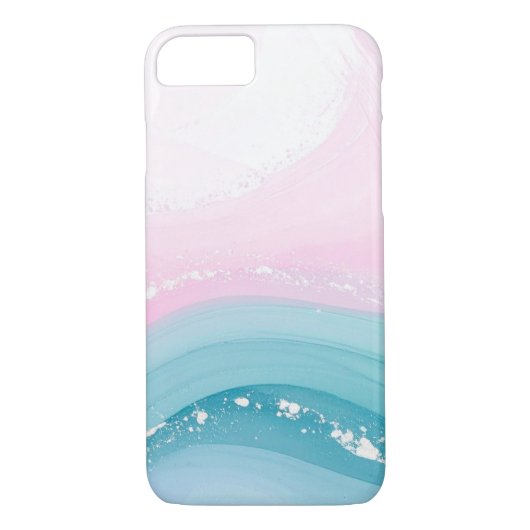Modern Stone Dusty Blue Marble Case-Mate iPhone Case (Achterkant)