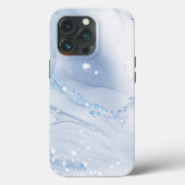 Modern Stone Dusty Blue Marble Case-Mate iPhone Case (Achterkant)