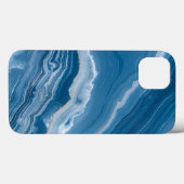 Modern Stone Dusty Blue Marble Case-Mate iPhone Case (Achterkant (horizontaal))