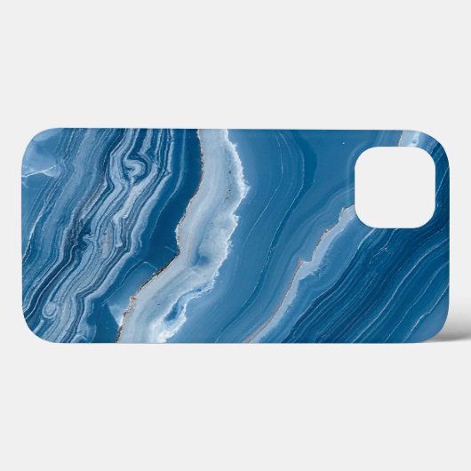 Modern Stone Dusty Blue Marble Case-Mate iPhone Case (Achterkant (horizontaal))