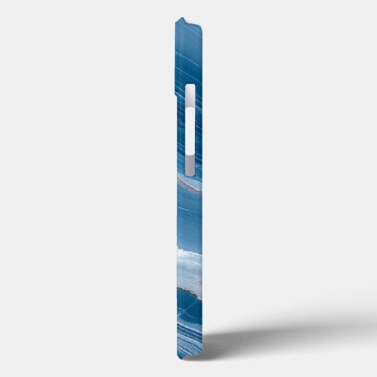 Modern Stone Dusty Blue Marble Case-Mate iPhone Case (Achterkant / Links)