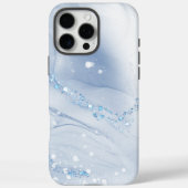 Modern Stone Dusty Blue Marble Case-Mate iPhone Case (Achterkant)