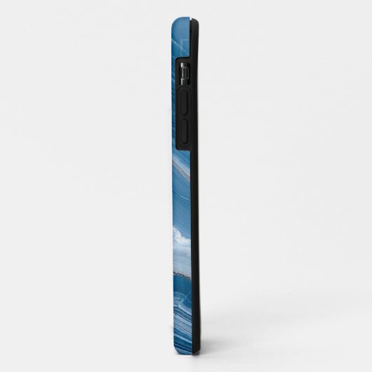 Modern Stone Dusty Blue Marble Case-Mate iPhone Case (Achterkant/links)