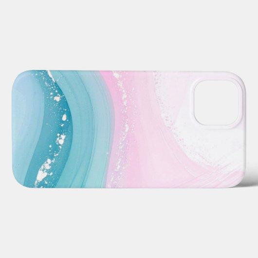 Modern Stone Dusty Blue Marble Case-Mate iPhone Case (Achterkant (horizontaal))