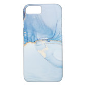 Modern Stone Dusty Blue Marble Case-Mate iPhone Case (Achterkant)