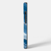 Modern Stone Dusty Blue Marble Case-Mate iPhone Case (Achterkant / Links)
