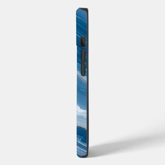 Modern Stone Dusty Blue Marble Case-Mate iPhone Case (Achterkant / Links)