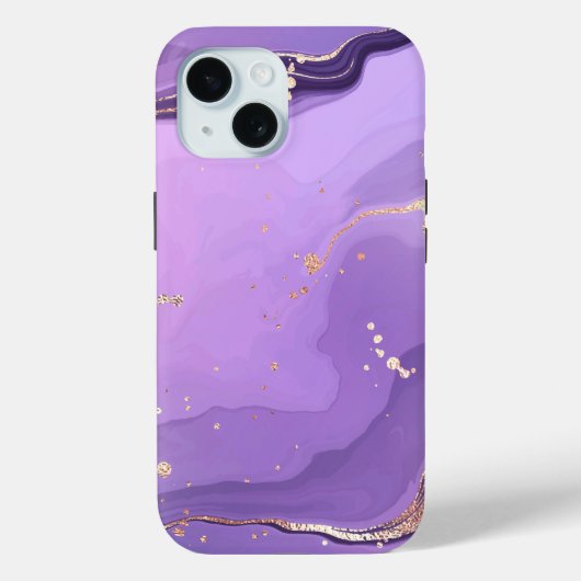Modern Stone Dusty Blue Marble Case-Mate iPhone Case (Achterkant)