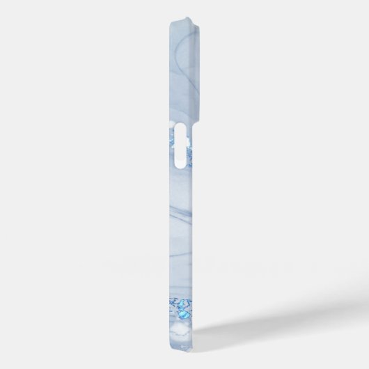 Modern Stone Dusty Blue Marble Case-Mate iPhone Case (Achterkant / Rechts)
