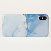 Modern Stone Dusty Blue Marble Case-Mate iPhone Case (Achterkant (horizontaal))