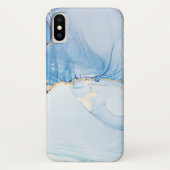 Modern Stone Dusty Blue Marble Case-Mate iPhone Case (Achterkant)