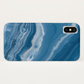 Modern Stone Dusty Blue Marble Case-Mate iPhone Case (Achterkant (horizontaal))