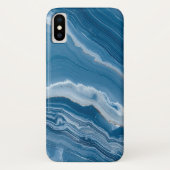 Modern Stone Dusty Blue Marble Case-Mate iPhone Case (Achterkant)
