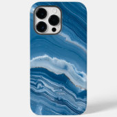 Modern Stone Dusty Blue Marble Case-Mate iPhone Case (Achterkant)
