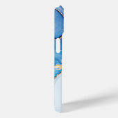 Modern Stone Dusty Blue Marble Case-Mate iPhone Case (Achterkant / Rechts)