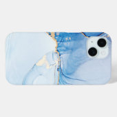 Modern Stone Dusty Blue Marble Case-Mate iPhone Case (Achterkant (horizontaal))