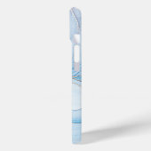 Modern Stone Dusty Blue Marble Case-Mate iPhone Case (Achterkant / Links)