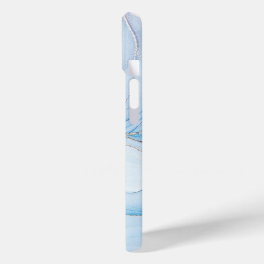 Modern Stone Dusty Blue Marble Case-Mate iPhone Case (Achterkant / Links)