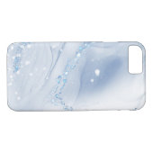 Modern Stone Dusty Blue Marble Case-Mate iPhone Case (Achterkant (Horizontaal))