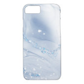 Modern Stone Dusty Blue Marble Case-Mate iPhone Case (Achterkant)