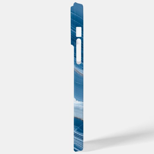 Modern Stone Dusty Blue Marble Case-Mate iPhone Case (Achterkant / Links)