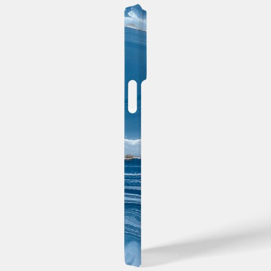 Modern Stone Dusty Blue Marble Case-Mate iPhone Case (Achterkant / Rechts)