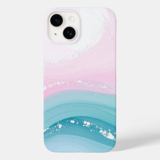 Modern Stone Dusty Blue Marble Case-Mate iPhone Case (Achterkant)