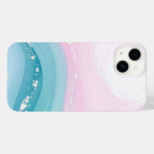 Modern Stone Dusty Blue Marble Case-Mate iPhone Case (Achterkant (horizontaal))