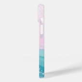 Modern Stone Dusty Blue Marble Case-Mate iPhone Case (Achterkant / Links)