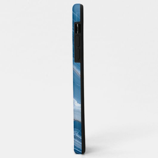 Modern Stone Dusty Blue Marble Case-Mate iPhone Case (Achterkant/links)
