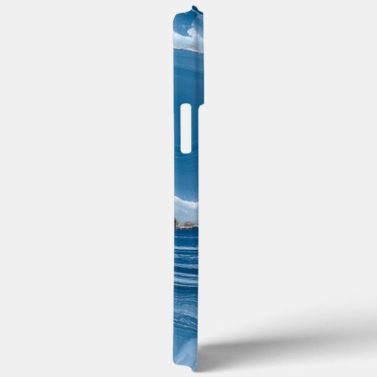 Modern Stone Dusty Blue Marble Case-Mate iPhone Case (Achterkant / Rechts)