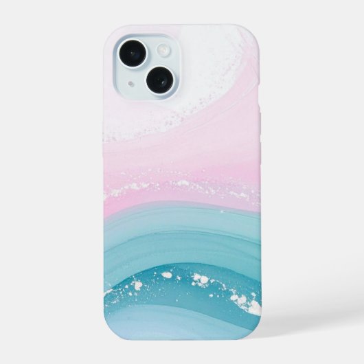 Modern Stone Dusty Blue Marble iPhone 15 Case (Achterkant)