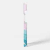 Modern Stone Dusty Blue Marble iPhone Hoesje (Linkerkant)