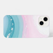 Modern Stone Dusty Blue Marble iPhone Hoesje (Achterkant horizontaal)