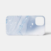 Modern Stone Dusty Blue Marble iPhone Hoesje (Achterkant horizontaal)