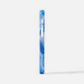 Modern Stone Dusty Blue Marble iPhone Hoesje (Linkerkant)